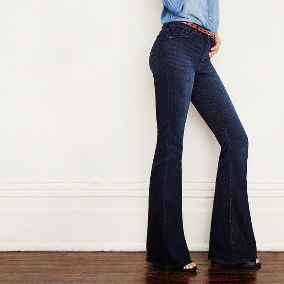 high waisted wide flare jeans